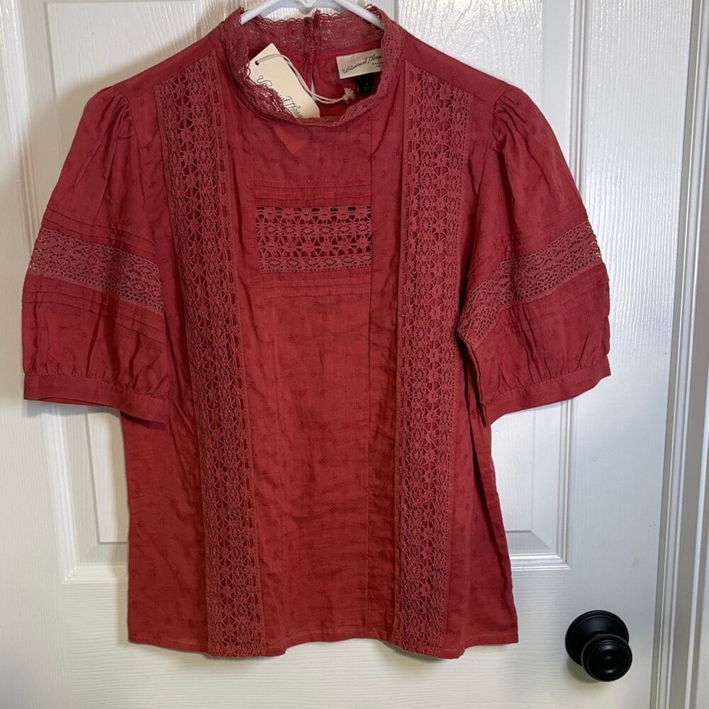 Universal Thread Brick Red Lace Blouse